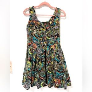 Nooworks- RARE- Brazilian floral fit and flare dress